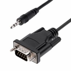 StarTech.com Cavo Seriale DB9 a Jack 3,5 mm da 1m - Adattatore Seriale RS232 9 pin a Jack 3,5 M/M per la Configurazione e Calibrazione di Dispositivi Seriali, Proiettori, Digital Signage e TV trami...