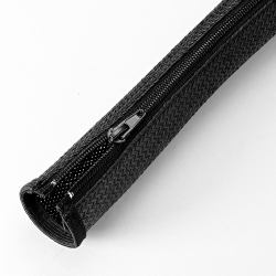 Vivolink PROZIPSLEEVE2028 pasacables Negro (Pro Expandable Sleeve Black - w. Zipper 20mm 2.8m)