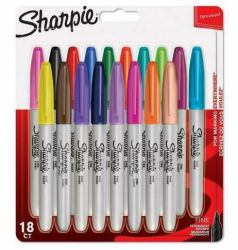 Sharpie Fine marcador 18 pieza[s] Punta fina Multicolor (Sharpie 1996112 Permanent Assorted colour Markers Fine Point Pack of 18)