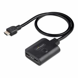 StarTech.com Divisor HDMI de 2 Puertos - Multiplicador HDMI 2.0 de 2 Puertos 4K60 - Splitter HDMI 2 Puertos de Entrada 1 de Salida - HDR/HDCP con Cable HDMI Incorporado de 50cm (2-PORT HDMI SPLITTE...