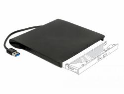 DeLOCK 42603 Caja para disco ODD 13,3 cm [5.25"] SATA III Negro (Delock 5.25" External Enclosure Ultra)