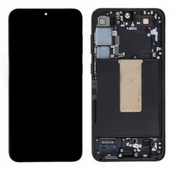 Genuine Samsung S23 / S911 | Replacement AMOLED Touch Screen Assembly With Chassis | Phantom Black | Service Pack | GH82-30481A