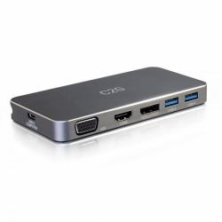 C2G Estación de conexión USB-C[R] Dual Display MST con HDMI[R], DisplayPort[TM], VGA y alimenta...