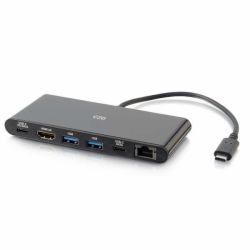 C2G Estación de conexión USB-C con HDMI 4K, Ethernet, USB y alimentación 