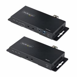 StarTech.com Juego Extensor de HDMI 4K por Fibra - 4K a 60Hz hasta 1km [Monomodo] o 330m [Multimodo] - Fibra Óptica LC - HDR - HDCP - Alargador de Audio/RS232/IR - Receptor Transmisor (HDMI OVER F...