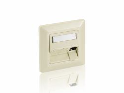 Equip 761304 placa de pared y cubierta de interruptor Blanco (3-Port German Faceplate, Pure - White - Warranty: 12M)