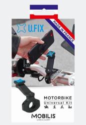 Mobilis 44019 montaje y soporte para teléfono Negro (U.FIX UNIVERSAL MOTORBIKE KIT)