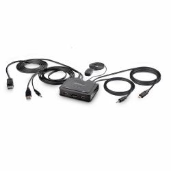 StarTech.com C2-D46-UAC-CBL-KVM switch per keyboard-video-mouse [kvm] Nero (2-PORT COMPACT 4K KVM SWITCH - USB-A/USB-C CABLE KVM SWITCH)