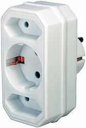 Brennenstuhl Adapter with 2 + 1 sockets adaptador e inversor de corriente Blanco (brennenstuhl - strÃ¸mstÃ¸dsbeskytter)