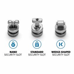Kensington Kit de anclajes de seguridad ClickSafe para ranuras universales (K: CLICKSAFE 3-IN-1 ANCHOR PACK)