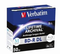 Verbatim MDISC BD-R DL 50 GB 5 pieza[s] (MDisc BD-R DL 6X 50GB 5 Pack - Jewel Case - Warranty: 24M)