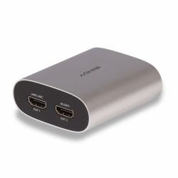 Lindy 38368 convertidor de audio Negro, Plata (4K60 HDMI EARC EXTRACTOR - )
