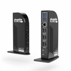 Plugable Technologies UD-ULTC4K Alámbrico USB 3.2 Gen 2 [3.1 Gen 2] Type-C Negro (Plugable USB-C TRIPLE 4K DISPLAY DOCK PD)
