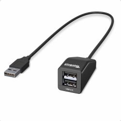 Plugable Technologies USB2-2PORT hub de interfaz USB 2.0 480 Mbit/s Negro (Plugable USB 2.0 2-Port Splitter)