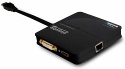 Plugable Technologies USB3-3900DHE base para portátil y replicador de puertos Negro (Plugable USB 3.0 Universal Mini Dock)