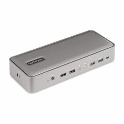 StarTech.com KVM Docking Station USB-C per due laptop, docking station DisplayPort a doppio monitor 4K 60 Hz, hub USB a 5 porte, GbE, Dock KVM con alimentazione a 90W/45W per due laptop, Windows/Ma...