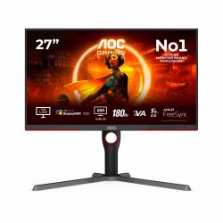 AOC G3 Q27G3XMN/BK Monitor PC 68,6 cm [27"] 2560 x 1440 Pixel 2K Ultra HD LED Nero, Rosso (AOC Gaming Q27G3XMN/BK - LED monitor - gaming - 27" - 2560 x 1440 QHD @ 180 Hz - VA - 700 cd/mÂ² - 4000:...