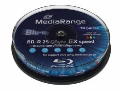 MediaRange MR500 disco blu-ray lectura/escritura [BD] BD-R 25 GB 10 pieza[s] (MediaRange Inkjet Fullsurface-Printabl)