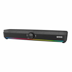 Marvo Scorpion SG-286 Bluetooth 5.3 Soundbar, Stereo Sound, USB Powered, Connect Wired, USB or Bluetooth, 7 Colour RGB Lighting, Volume Control, Black Negro (Marvo Scorpion SG-286 Etna 40 Bluetooth...