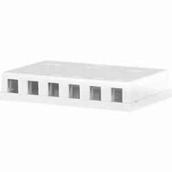 EFB Elektronik EC020400006 scatola di derivazione di rete Bianco (KEYSTONE BOX 6PORT SURF-MOUNTED - PURE WHITE WITHOUT MODULE)