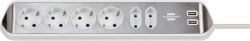 Power Extension 2 M 6 Ac - Outlet[S] Indoor Silver, - White - Warranty: 12M