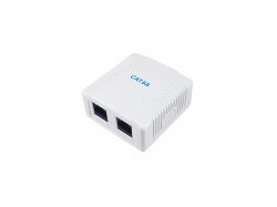 Equip 235216 caja de tomacorriente RJ-45 Blanco (2-Port Cat.6A Surface Mount - Box - Warranty: 12M)