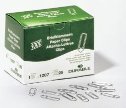 Durable 1207-25 sujetapapel Zinc de acero 1000 pieza[s] (1207-25 Paper Clip Zinc Steel - 1000 Pc[S] - Warranty: 12M)