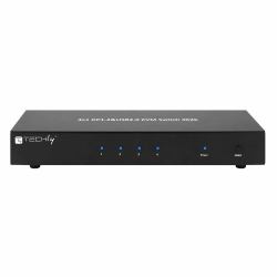 techly IDATA DP-KVM4 interruptor KVM Montaje en rack Negro 