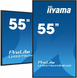 iiyama LH5575UHS-B1AG pantalla de señalización Pantalla plana para señalización digital 138,7 cm [54.6"] LCD Wifi 500 cd / m² 4K Ultra HD Negro Procesador incorporado Android 11 24/7 (55" ProL...