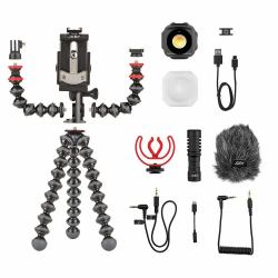 Joby JB01645-BWW tripode Smartphone/Cámara digital 3 pata[s] Negro, Rojo (Joby GorillaPod Mobile Vlogging Kit -)