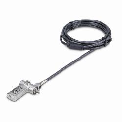 StarTech.com Paquete de 25 Candados con Cable de 3m Serializados para Ordenador Portátil - Compatible con Noble Wedge®/Nano/K-Slot - Cable de Seguridad con Candado de Combinación para Portátil ...