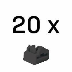 Lindy 47892 bloqueador de puerto RJ-45 Negro Acrilonitrilo butadieno estireno [ABS] 20 pieza[s] (RJ-45 Port Blockers [Without - Key] - Pack of 20, Black)
