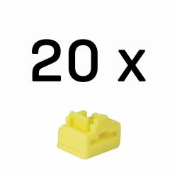 Lindy Port Blocker RJ-45 [senza chiave] - 20 Pezzi, Giallo (RJ-45 Port Blockers [Without - Key] - Pack of 20, Yellow)