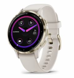 Garmin Venu 3S 3,05 cm [1.2"] AMOLED 41 mm Digitale 390 x 390 Pixel Touch screen Oro, Avorio Wi-Fi GPS [satellitare] (Garmin Venu 3S - elfenben - smart ur m)