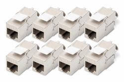 Digitus Módulo Keystone CAT 6A, apantallado, conexión de montaje sin herramientas - 8 unidades (DIGITUS Keystone Jack Cat6A/RJ45->LSA)