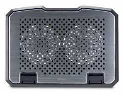 Hama Aluminium almohadilla fría 39,6 cm [15.6"] Negro (LAPTOP COOLER 2 FANS 40CM BLACK)