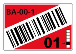 Brother LTZ14090FCB etiqueta autoadhesiva Rectángulo Rojo (ROLL OF PRE-CUT LABELS FOR - RACKS AND PALLETS 90 X 110 MM RE)