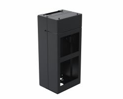 Ergonomic Solutions SpacePole Kiosk SPK211-02 accesorio para terminal de punto de venta Modulo central Negro Metal (Kiosk center module - [Integrated printer and - scanner] - W:206 -BLACK- - Warran...