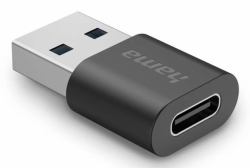 Hama 00200357 cambiador de género para cable USB-A USB-C Negro (USB3.2 ADPT USBA PLUG-USBC SOCKET)
