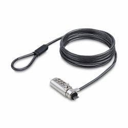 StarTech.com Cable de Seguridad Delgado de Portátil Compatible con K-Slot de 1,5m - Cable Antirrobo para Portátil con Candado de Combinación - Cable Resistente a los Cortes (SLIM LAPTOP CABLE LO...