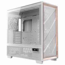 Antec FLUX PRO White EUV Full Tower Blanco, Madera (Antec Flux Pro Full Tower Gaming Case, 2 x USB 3.0 / 1 x USB Type-C Tempered Glass Side Window Panel, Antec Flux Airflow Channel, 6 Pre-Installed...