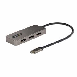 StarTech.com MST14CD123DP Adaptador gráfico USB 4096 x 2160 Pixeles Gris (USB-C TO TRIPLE DP MST HUB - - DISPLAYPORT 1.4 4K 60HZ)