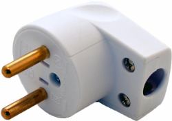 Microconnect DKPLUG conector eléctrico Blanco (Danish Power plug angled, - white Danish Power plug, - angled White - Warranty: 300M)