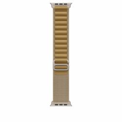 Apple MXN33ZM/A Accesorios para dispositivos vestibles inteligentes Grupo de rock Bronceado Poliéster, Spandex, Titanio (-APPLE WATCH 49 TAN NATURAL TI ALP L)