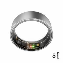 Ultrahuman Ring AIR – Sleep and Fitness Tracker, Smart Ring for Men and Women, No app fee for standard features, Up to 6 days battery life [Size 5] (Ring Air Raw Titanium Size 5)