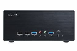 Shuttle XPС slim XH610G2 PC/estación de trabajo barebone Escritorio Negro Intel H610 LGA 1700 (XH610G2 S1700 H610 BLACK 180W - GLN HDMI DISPLAY-PORT)