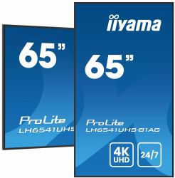iiyama LH6541UHS-B1AG pantalla de señalización 163,8 cm [64.5"] LCD 500 cd / m² 4K Ultra HD Negro 24/7 (iiyama ProLite 65' 4K Digital Signage Display)