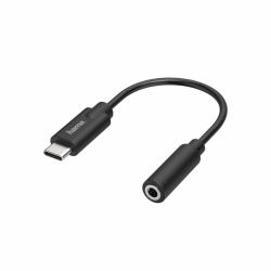 Hama 00205282 cable de teléfono móvil Negro USB C 3,5mm (Hama Essential Line USB-C til hovedtel)