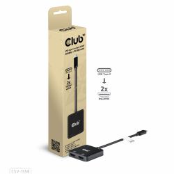 CLUB3D CSV-1558 divisor de video USB Tipo C 2x HDMI 
