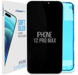 ReplaceBase RBSKU22719 recambio del teléfono móvil Mostrar Negro (RepairPro | iPhone 12 Pro Max | Replacement Screen | Soft OLED)